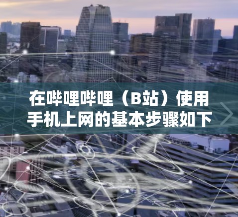 在哔哩哔哩（B站）使用手机上网的基本步骤如下