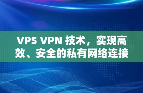 VPS VPN 技术,实现高效、安全的私有网络连接