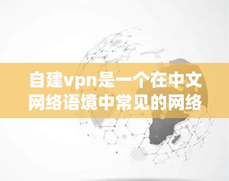自建vpn是一个在中文网络语境中常见的网络词汇，意指自己搭建或自建VPN服务。以下是对该词汇的详细分析