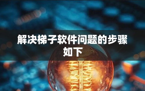 解决梯子软件问题的步骤如下