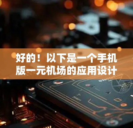 好的！以下是一个手机版一元机场的应用设计，旨在帮助用户在一个手机上轻松进入机场，并管理行李和支付