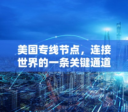 美国专线节点，连接世界的一条关键通道