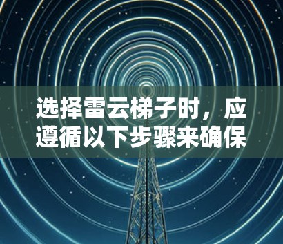 选择雷云梯子时,应遵循以下步骤来确保设备的安全和可靠性