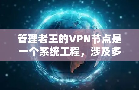 管理老王的VPN节点是一个系统工程，涉及多个环节和步骤，确保每个节点的安全性和使用便利性。以下是详细的步骤指南